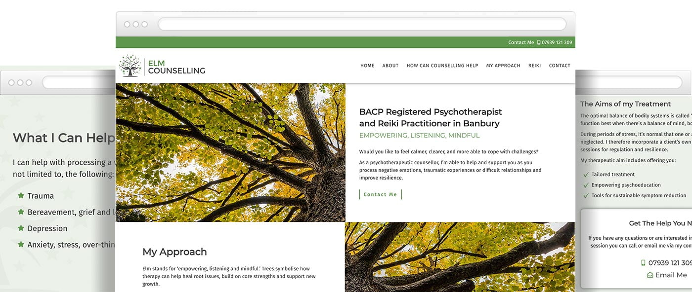 BACP Registered Counsellor Website Design | Wingnut Websites