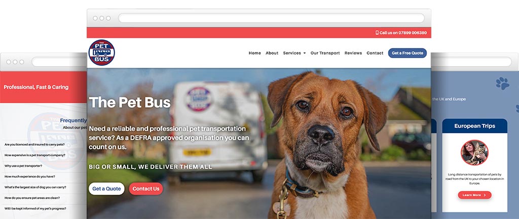 Animal and pet website design