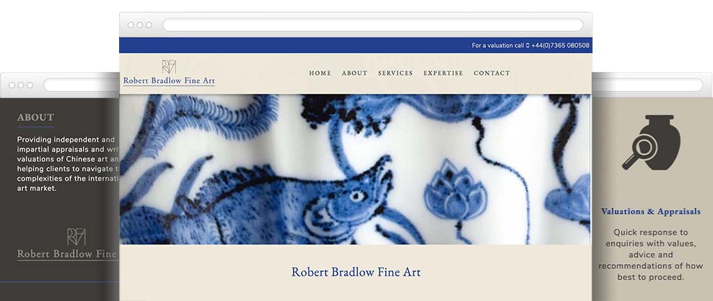 Fine art and antique website design