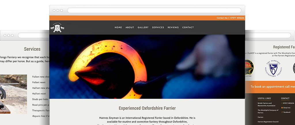 Farrier web design