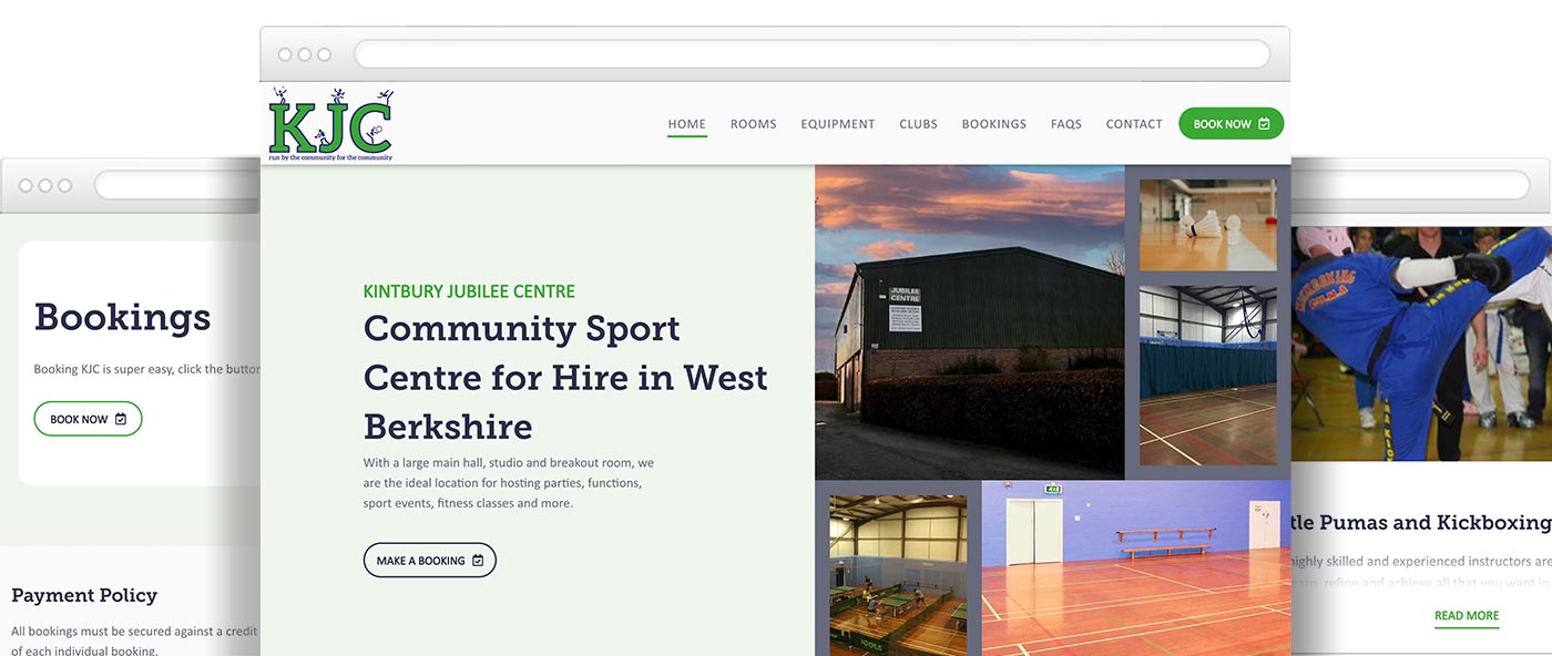 Sports hall website design