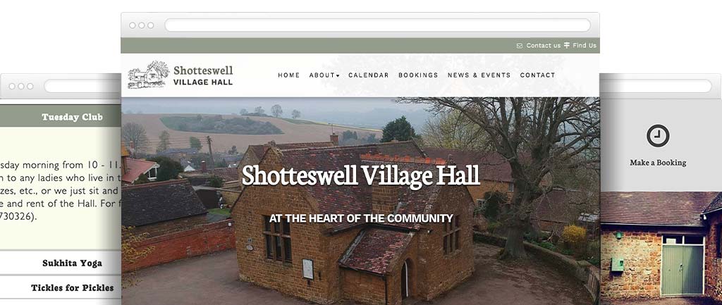 Community & Village Hall Website Design Service | Wingnut Websites